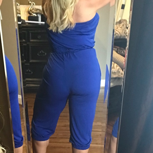 Royal blue jumpsuit by guess - Picture 3 of 5